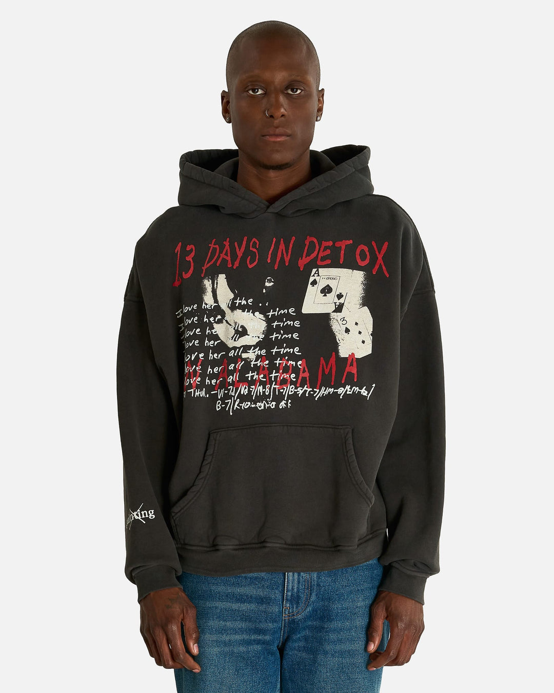 Enfants Riches Déprimés 13 Days In Detox Hoodie Faded Black - view 1