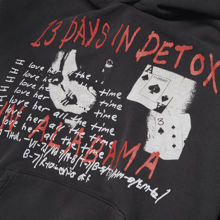 Enfants Riches Déprimés 13 Days In Detox Hoodie Faded Black - detail