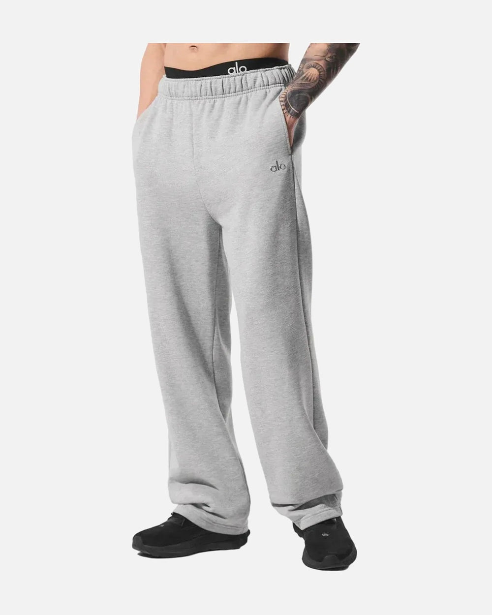 Alo Accolade Straight Leg Sweatpants Heather Grey - view 2