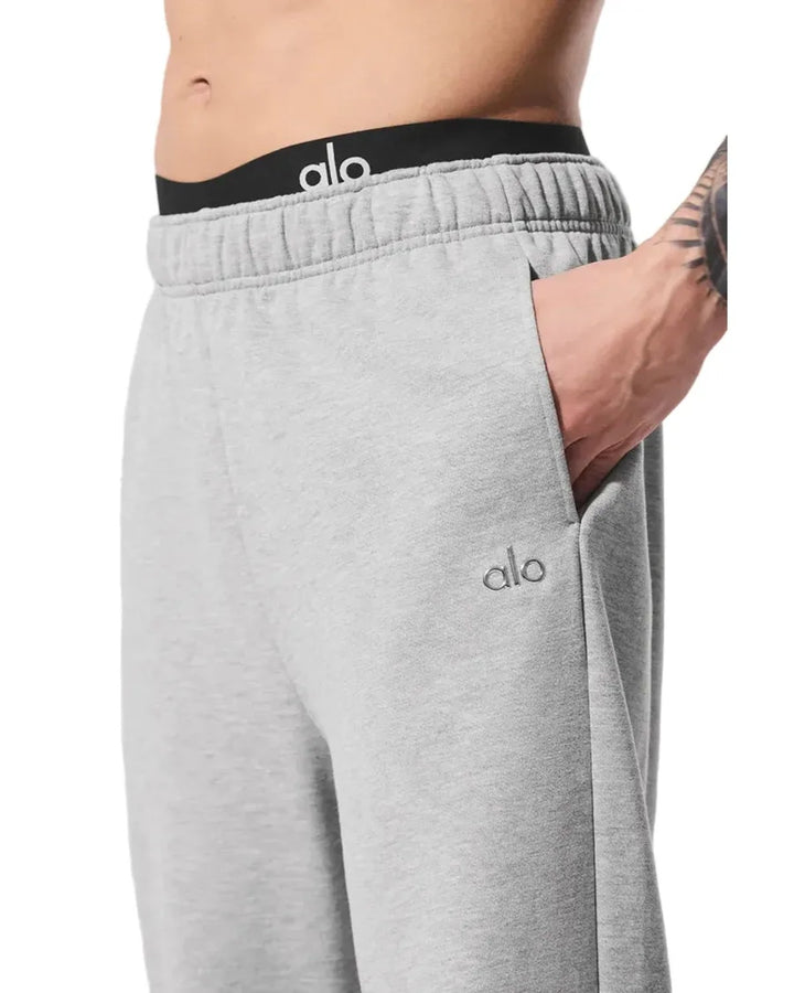 Alo Accolade Straight Leg Sweatpants Heather Grey - view 4