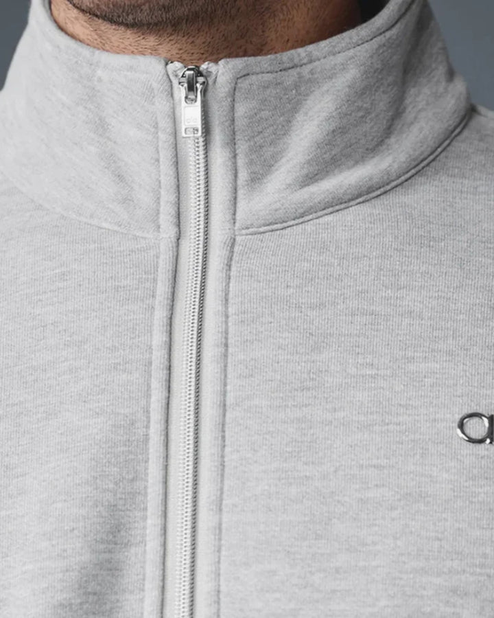 ALO Yoga Accolade 1/4 Zip Athletic Heather Grey Sweatshirt - view 4