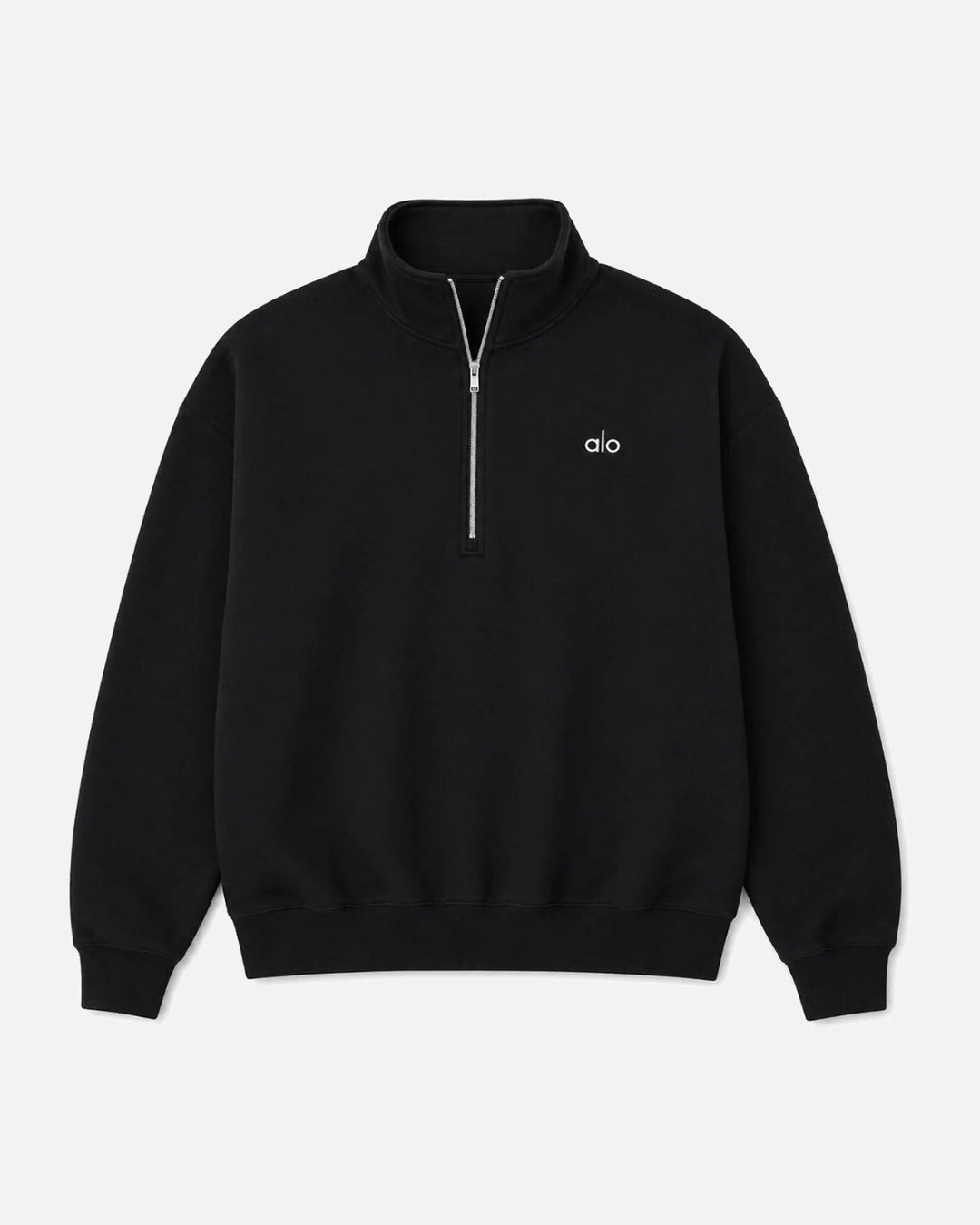 ALO Yoga Accolade 1/4 Zip Black Sweatshirt - view 1
