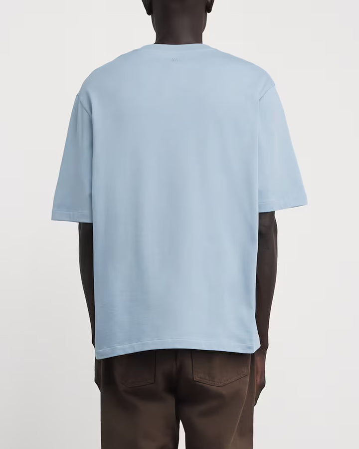 Ami Paris Ami de Coeur Cotton T-Shirt Ciel - view 2