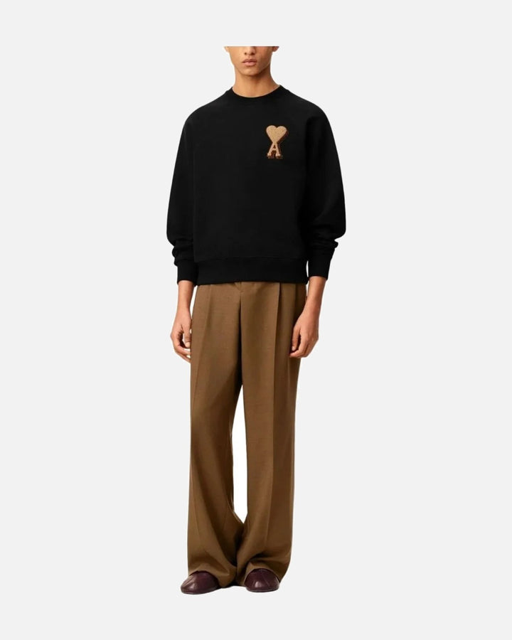 AMI Paris Ami De Coeur Patch Sweatshirt Black - view 2
