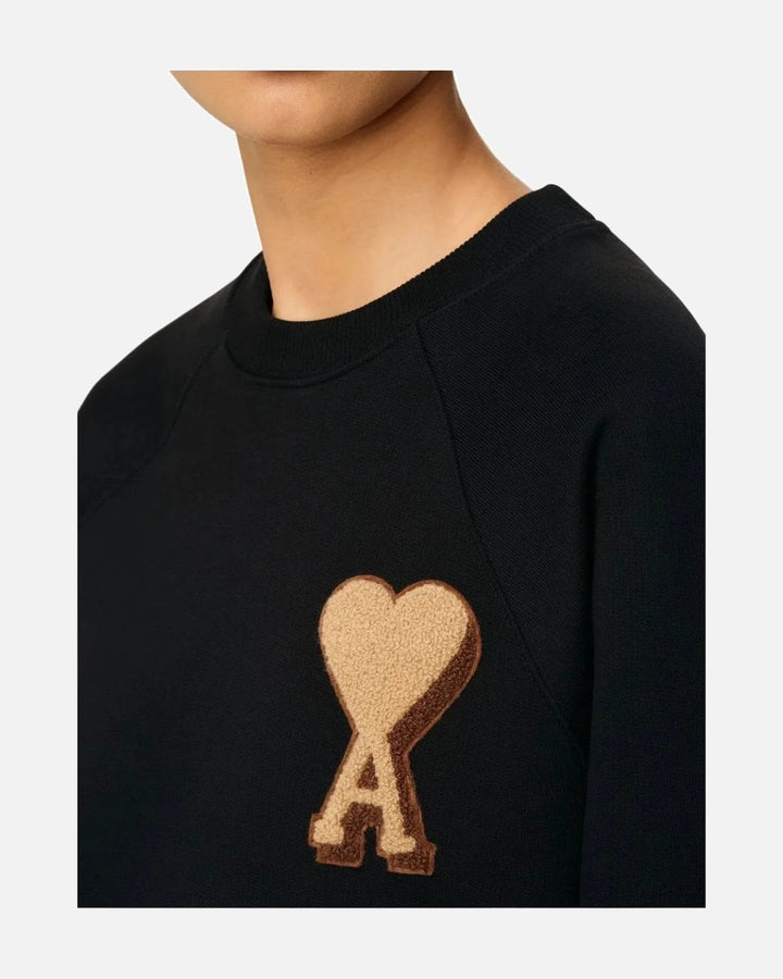AMI Paris Ami De Coeur Patch Sweatshirt Black - view 4