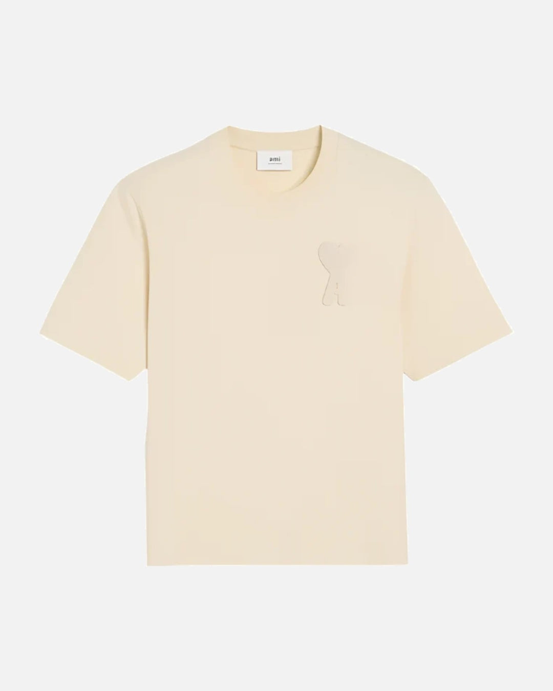 AMI Paris Ami de Coeur Patch T-Shirt Beige - view 1