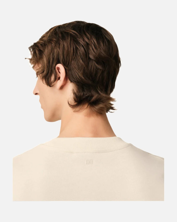 AMI Paris Ami de Coeur Patch T-Shirt Beige - view 4