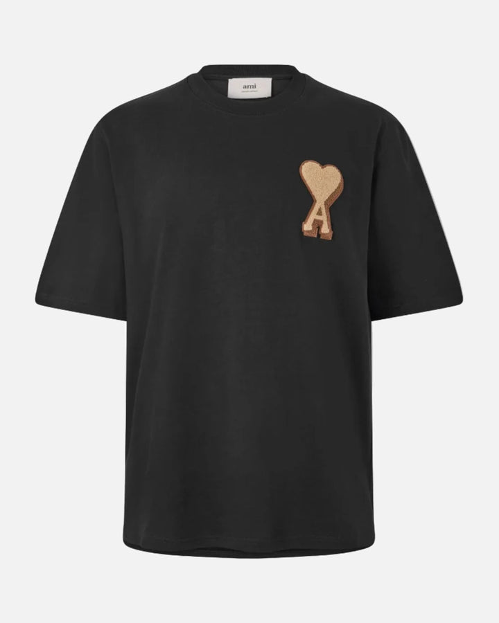 AMI Paris Ami de Coeur Patch T-Shirt Black - view 1