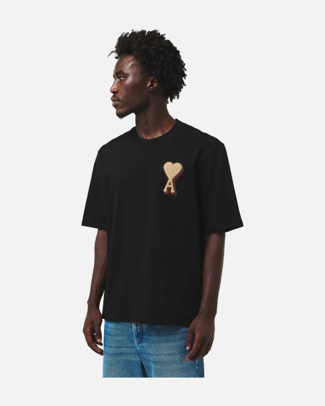 AMI Paris Ami de Coeur Patch T-Shirt Black - view 3