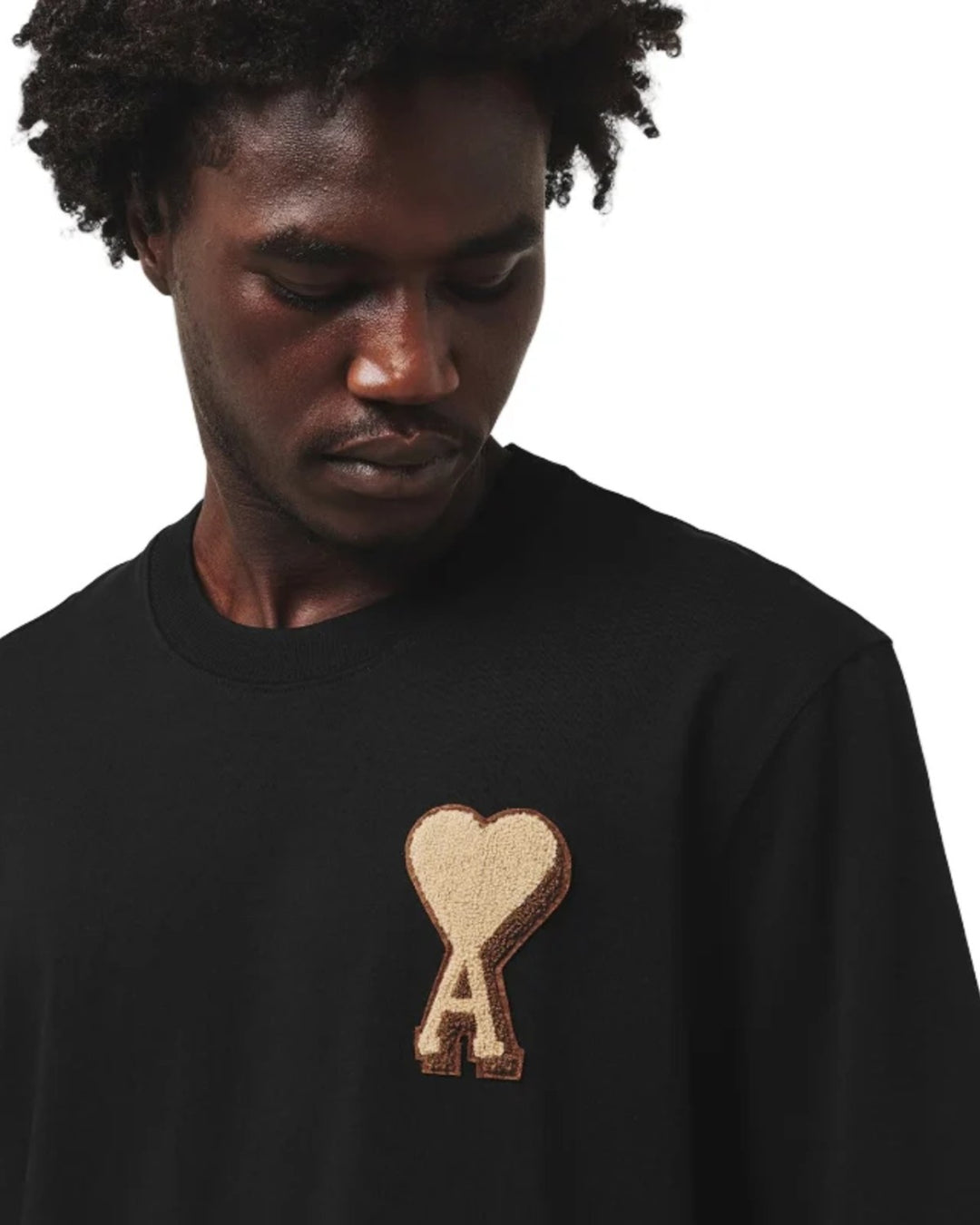AMI Paris Ami de Coeur Patch T-Shirt Black - view 4