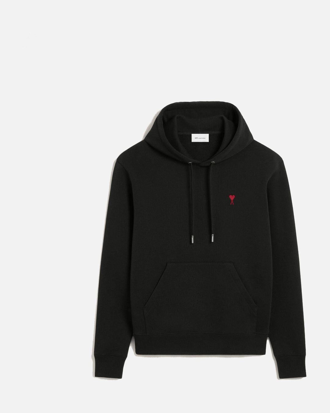 Ami Paris Ami De Coeur Small Logo Hoodie Black/Red - view 1