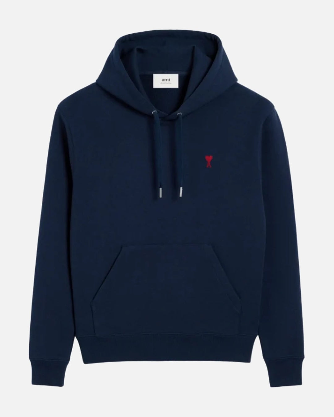 Ami Paris Ami De Coeur Small Logo Hoodie Navy/Red - view 1