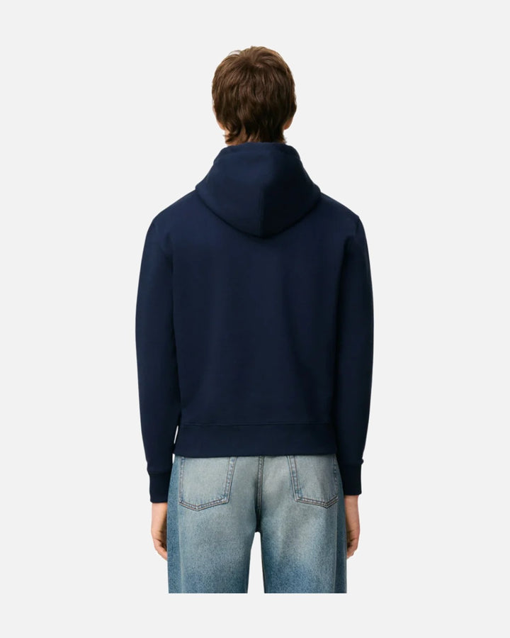 Ami Paris Ami De Coeur Small Logo Hoodie Navy/Red - view 3