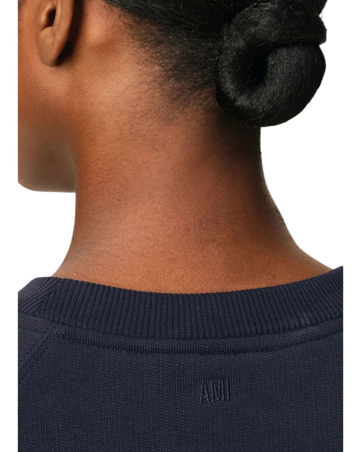AMI Paris Ami De Coeur Sweatshirt Navy Blue - view 3