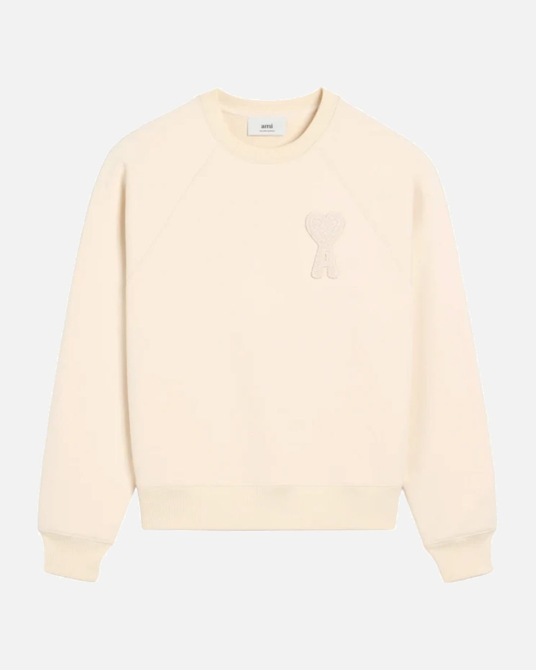 AMI Paris Ami De Coeur Sweatshirt White Cream - view 1