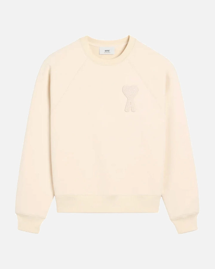 AMI Paris Ami De Coeur Sweatshirt White Cream - view 1