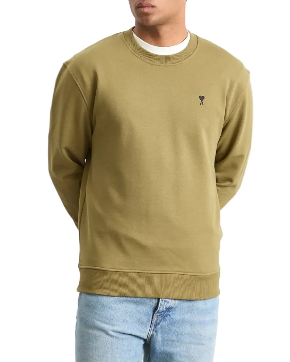 AMI Paris Ami De Couer Crewneck Sweatshirt Bronze - view 2