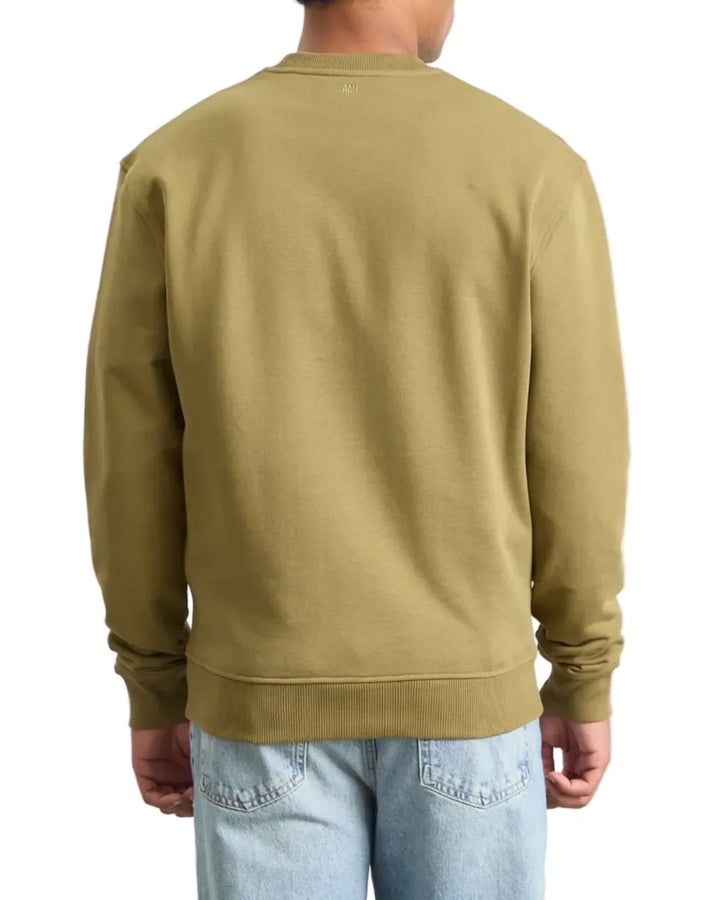 AMI Paris Ami De Couer Crewneck Sweatshirt Bronze - view 3