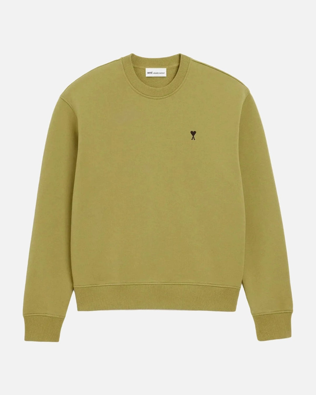 AMI Paris Embroidered Sweatshirt Olive Green - view 1