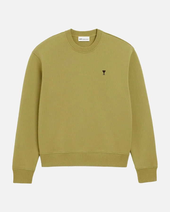 AMI Paris Embroidered Sweatshirt Olive Green - view 1