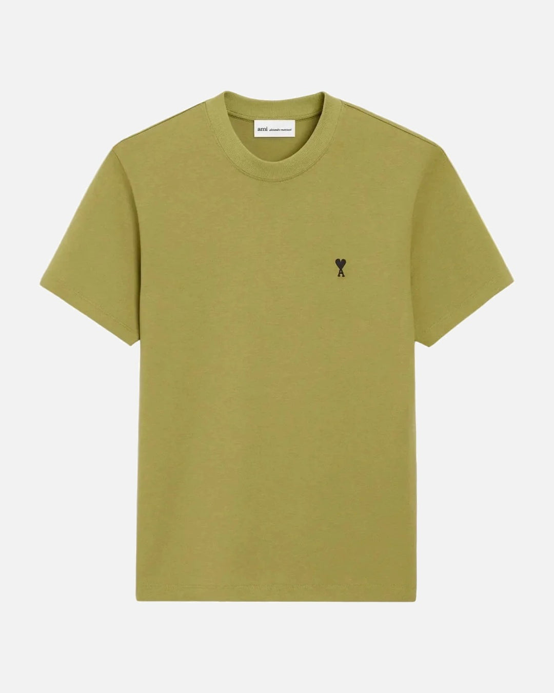 AMI Paris Embroidered Tee Olive Green - view 1