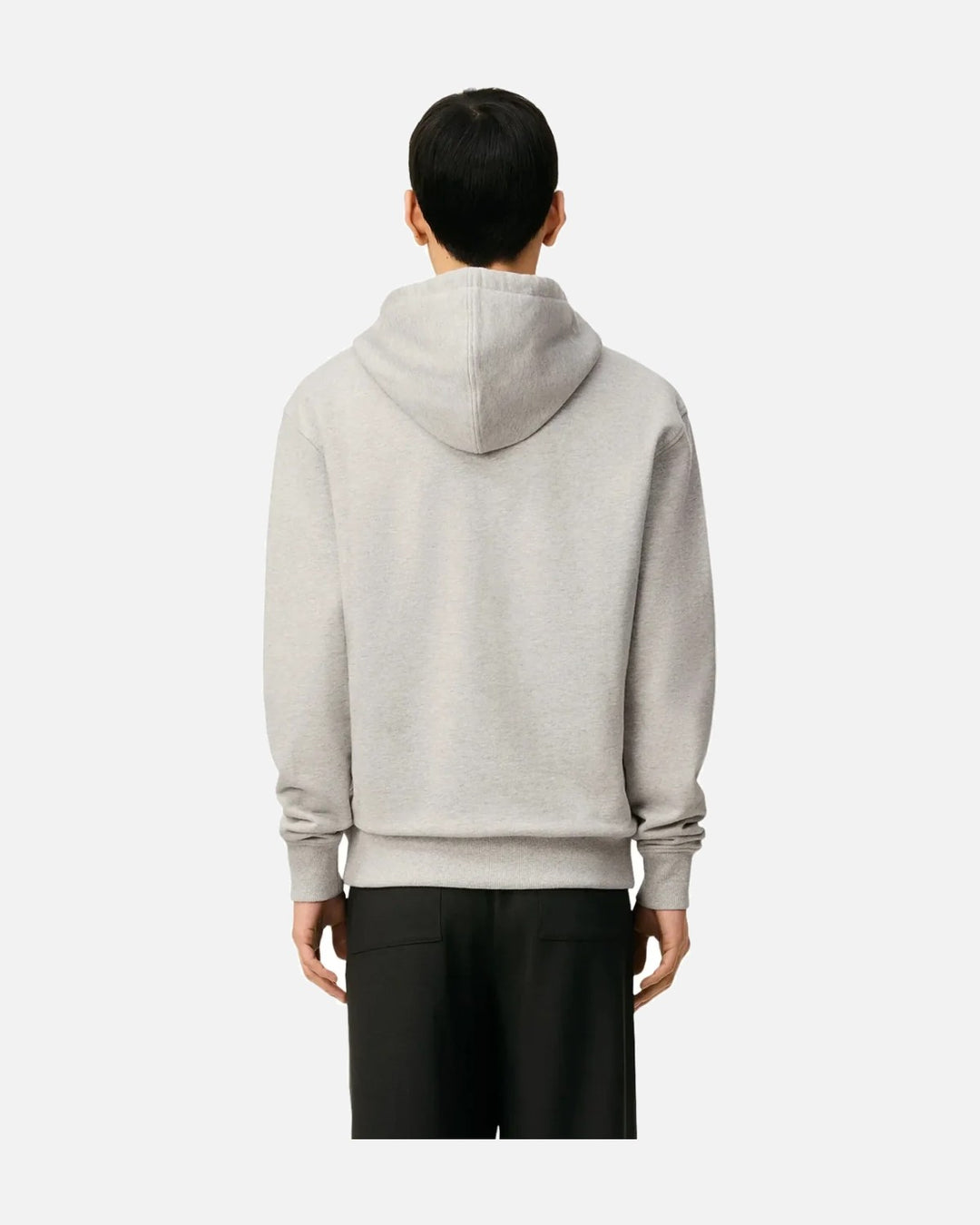 AMI PARIS GREY COTTON ZIPPED AMI DE COEUR HOODIE - view 4