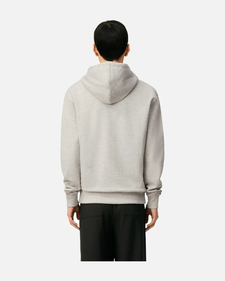 AMI PARIS GREY COTTON ZIPPED AMI DE COEUR HOODIE - view 4