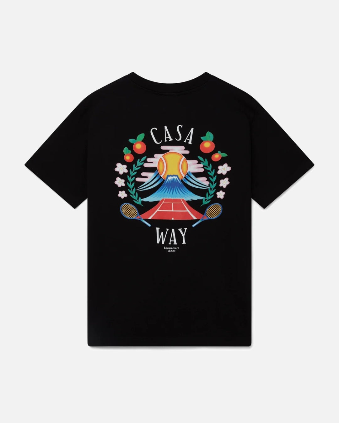 CASABLANCA CASA WAY MOUNTAIN SHORT SLEEVE T‑SHIRT BLACK - view 1
