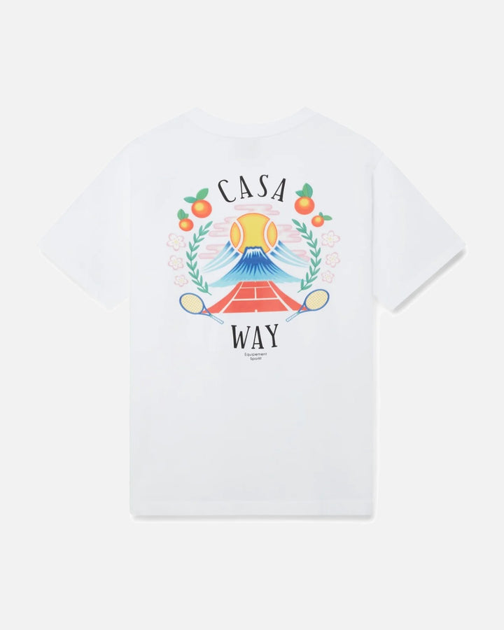 CASABLANCA CASA WAY MOUNTAIN SHORT SLEEVE T‑SHIRT WHITE - view 1