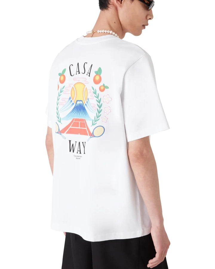 CASABLANCA CASA WAY MOUNTAIN SHORT SLEEVE T‑SHIRT WHITE - view 2