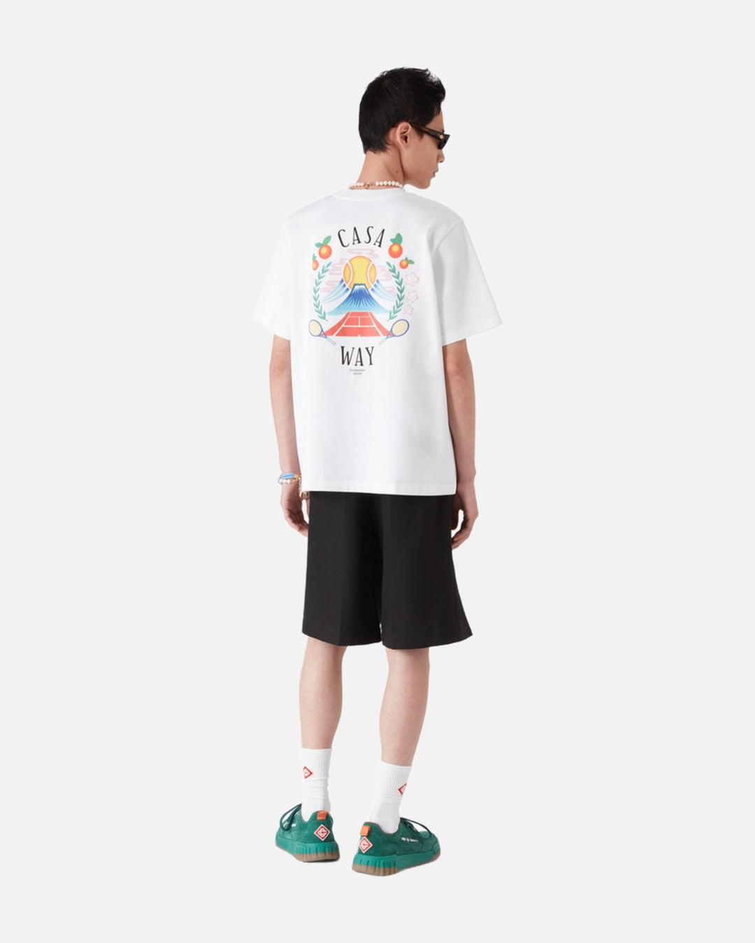 CASABLANCA CASA WAY MOUNTAIN SHORT SLEEVE T‑SHIRT WHITE - view 4