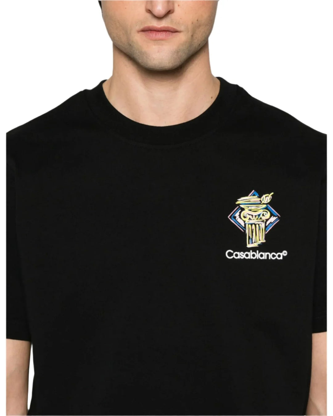 Casablanca Diamond Column T-Shirt Black - view 3