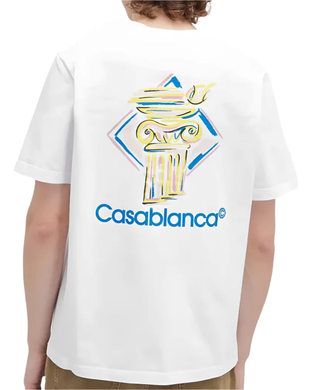 Casablanca Diamond Column T-Shirt White - view 3