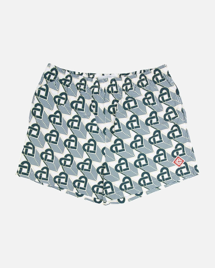 CASABLANCA HEART MONOGRAM PRINTED SWIM SHORTS  Printed Swim Shorts Green - view 1