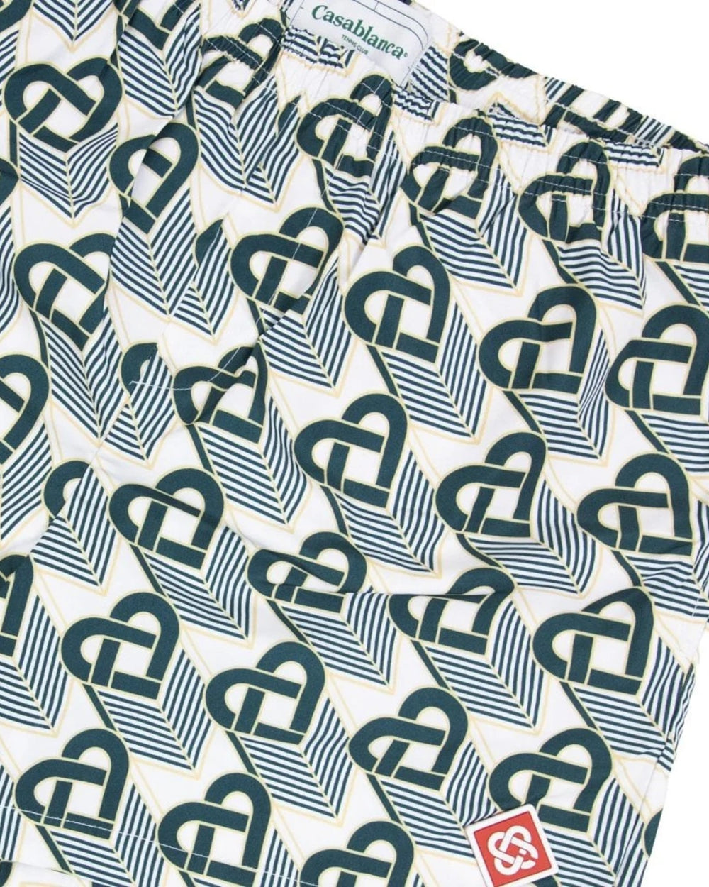 CASABLANCA HEART MONOGRAM PRINTED SWIM SHORTS  Printed Swim Shorts Green - view 2