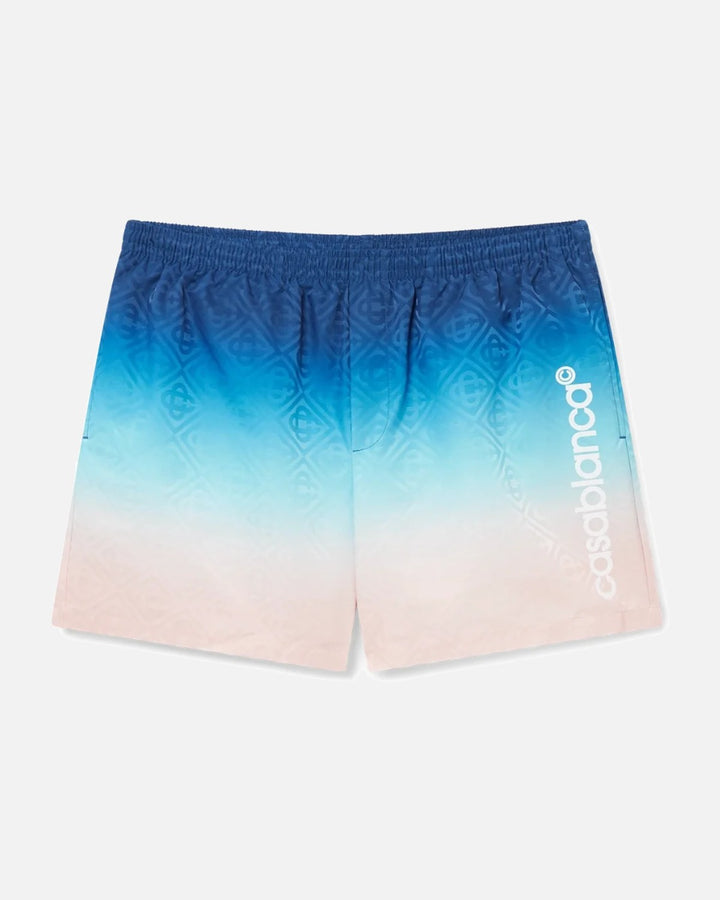 CASABLANCA JACQUARD GRADIENT SWIM SHORTS BLUE GRADIENT - view 1