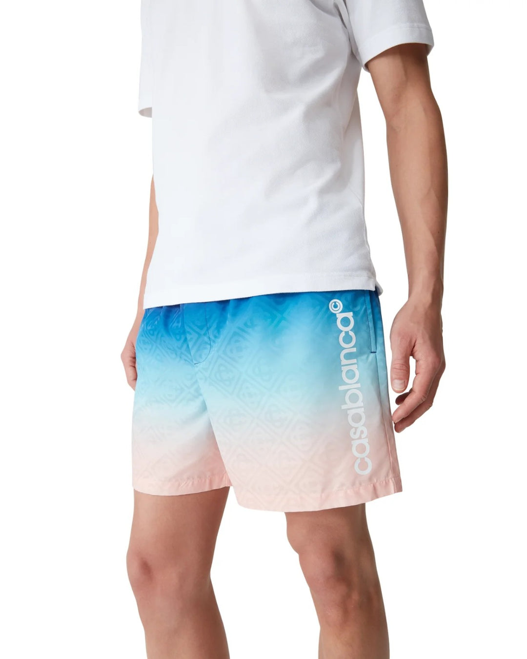 CASABLANCA JACQUARD GRADIENT SWIM SHORTS BLUE GRADIENT - view 3