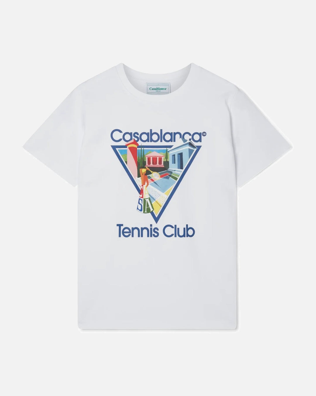 CASABLANCA LA JOUEUSE SHORT SLEEVE T‑SHIRT WHITE - view 1