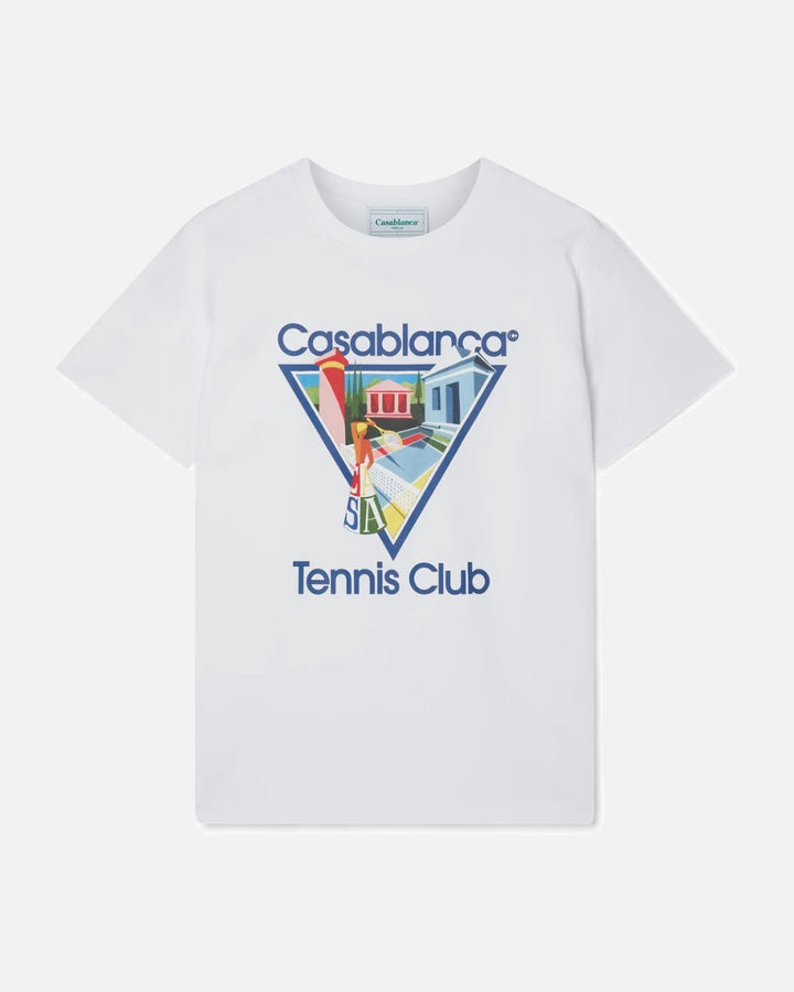 CASABLANCA LA JOUEUSE SHORT SLEEVE T‑SHIRT WHITE - view 1