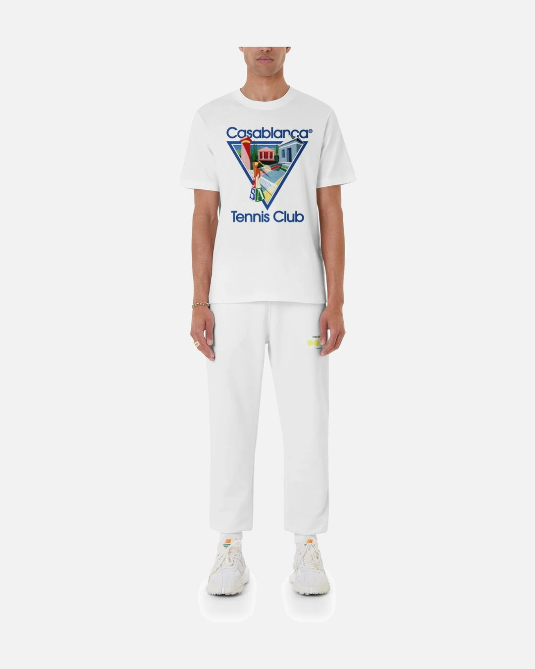 CASABLANCA LA JOUEUSE SHORT SLEEVE T‑SHIRT WHITE - view 3