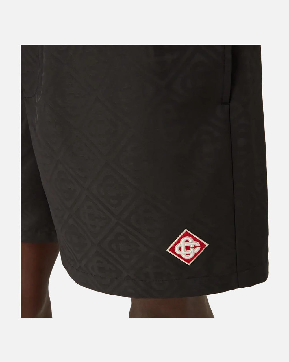 CASABLANCA MONOGRAM JACQUARD SWIM SHORTS BLACK - view 2