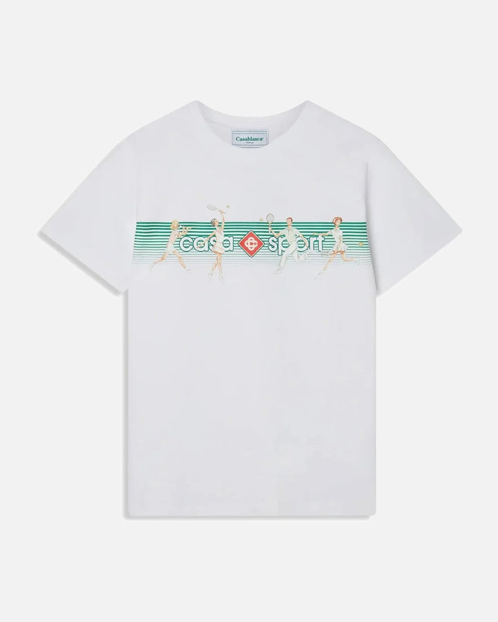 Casablanca Playful Stripes T-Shirt White - view 1