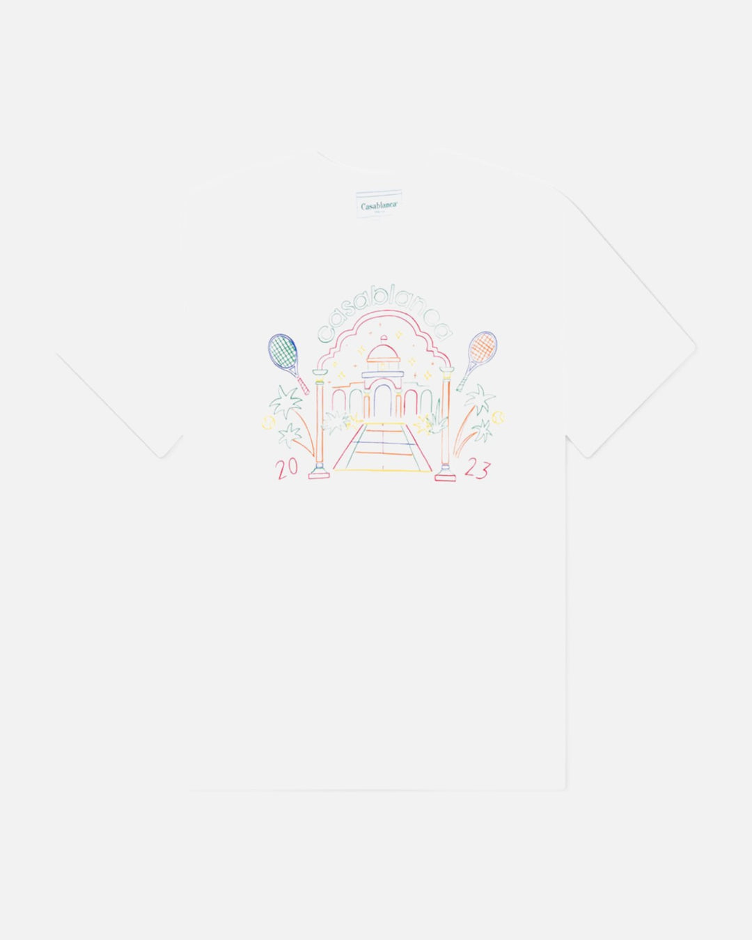 Casablanca Rainbow Crayon Temple Tee White - view 1