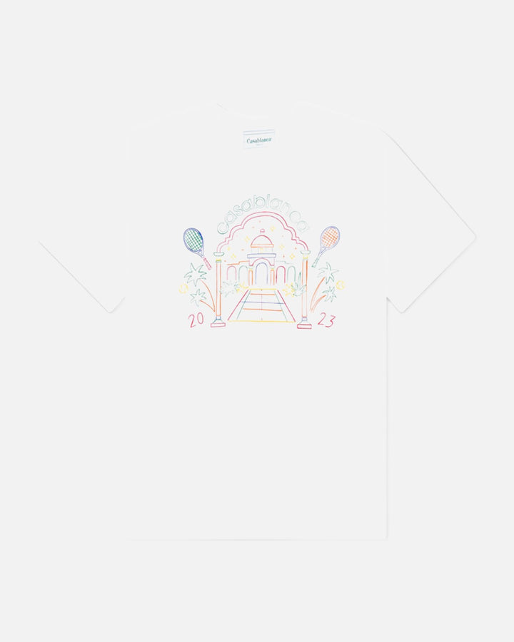 Casablanca Rainbow Crayon Temple Tee White - view 1