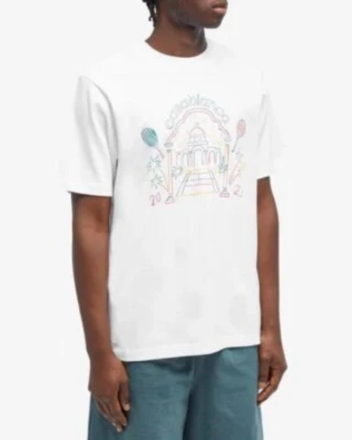 Casablanca Rainbow Crayon Temple Tee White - view 2