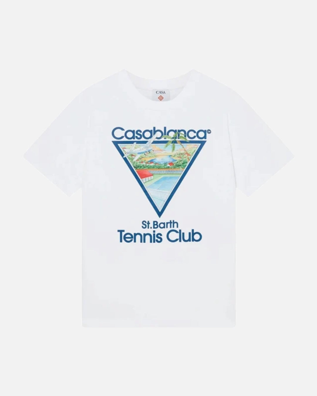 CASABLANCA ST. BARTH TENNIS CLUB ICON SHORT SLEEVE T‑SHIRT WHITE - view 1
