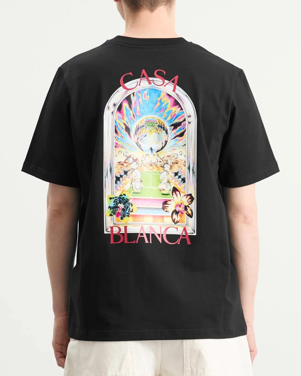 Casablanca Tennis Landscape Classic T-Shirt Black - view 2