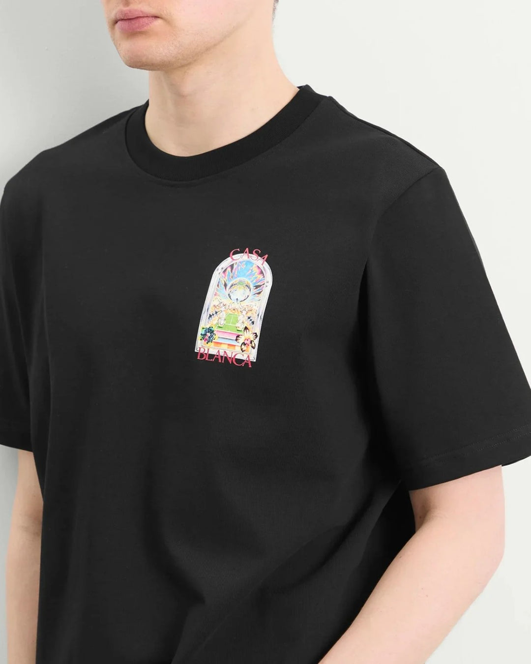 Casablanca Tennis Landscape Classic T-Shirt Black - view 3