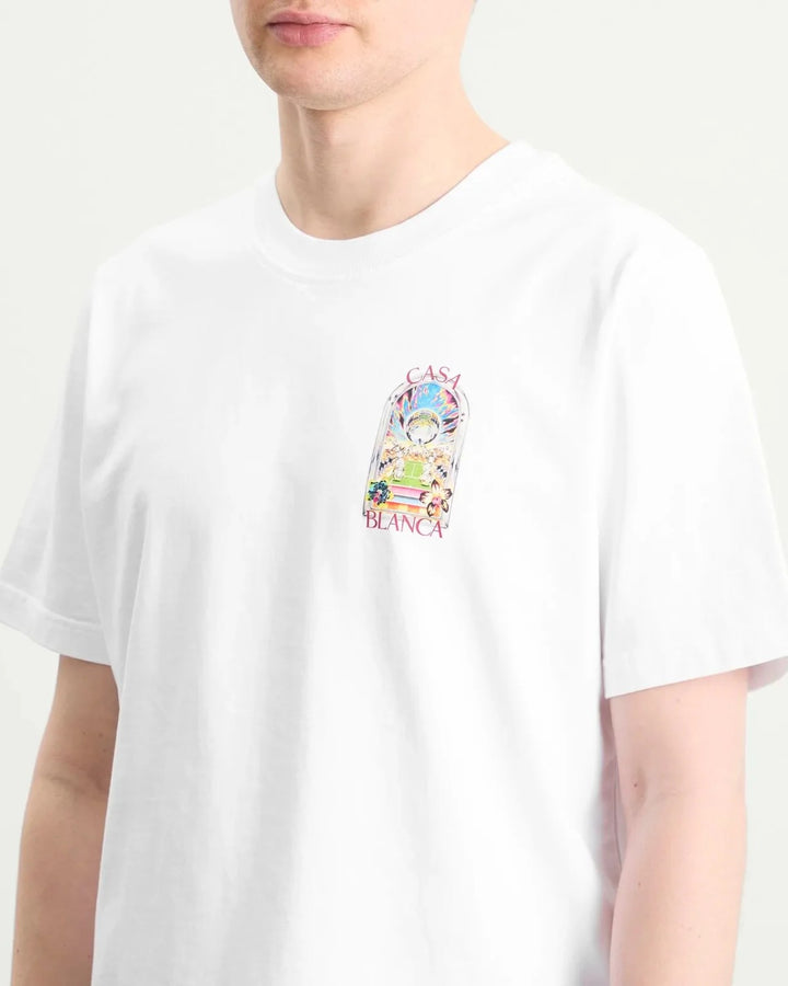 Casablanca Tennis Landscape Classic T-Shirt White - view 3
