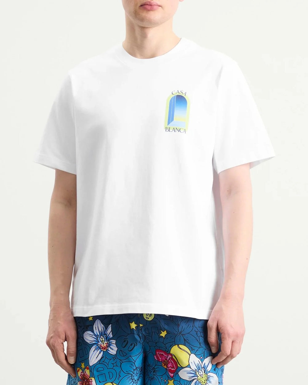 Casablanca White & Lime Arches Short Sleeve T‑Shirt - view 2